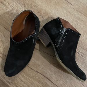 black suede ankle boots